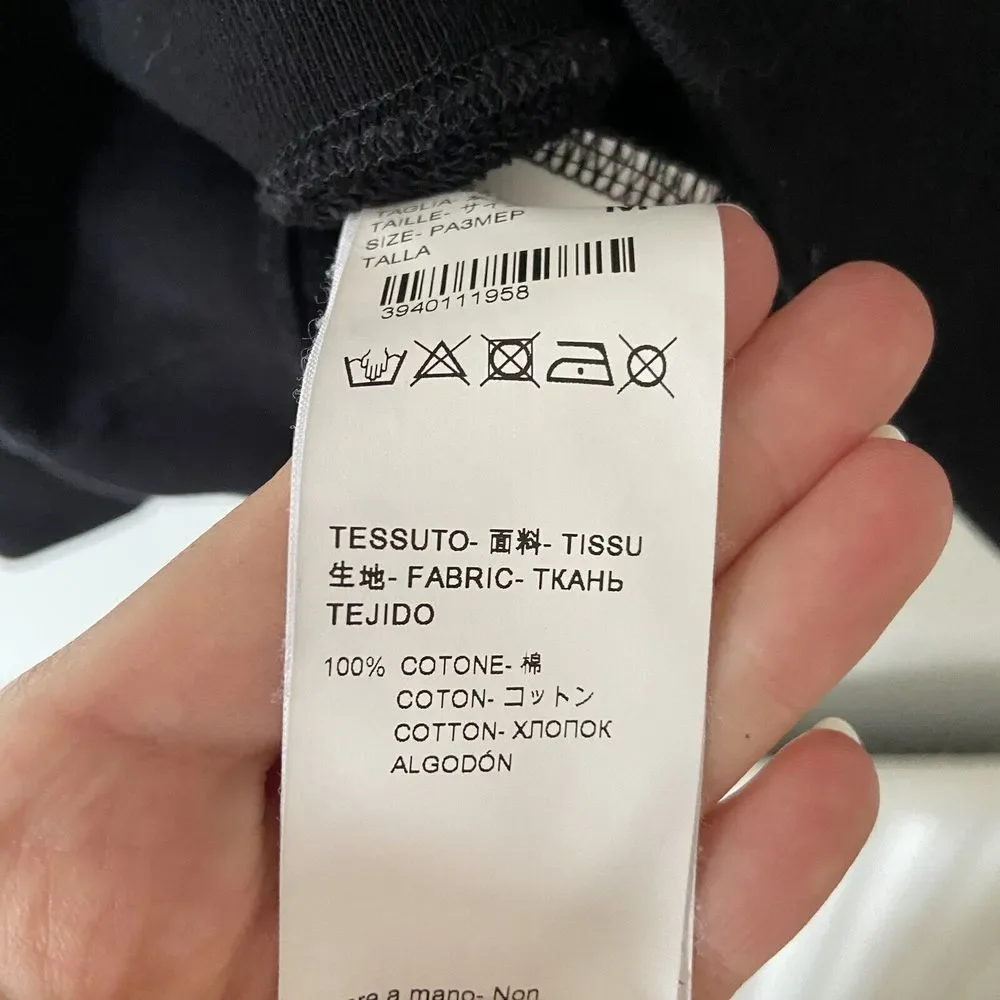 Karl Lagerfeld Paris Black Circle Logo Sweatshirt Jumper UK Size Medium Cotton - Picture 8 of 12